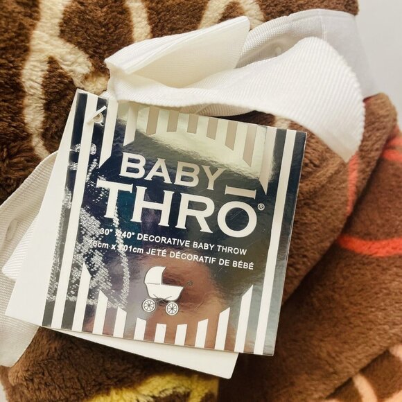 Baby Thro Decorative Throw Blanket 30x40 Inches Peace Symbols Brown Blanket NEW - Picture 2 of 6